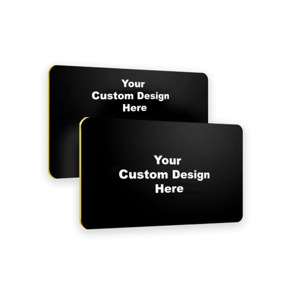 black pvc NFC card can be customized on double sided